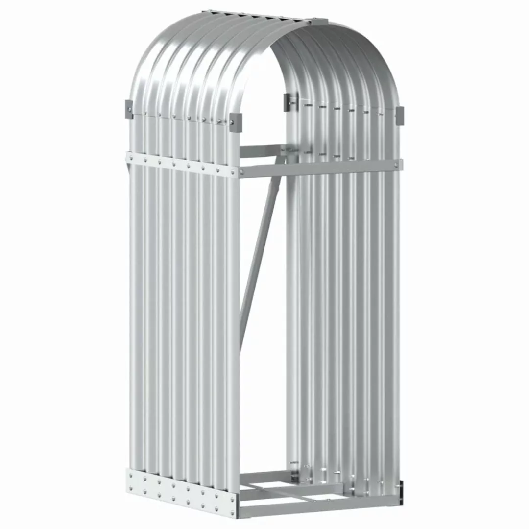 vidaXL Kaminholzregal Kaminholzunterstand Silbern 40x45x100 cm günstig online kaufen
