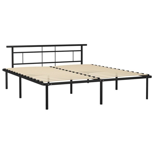 furnicato Bettgestell Schwarz Metall 200x200 cm (1-tlg) günstig online kaufen