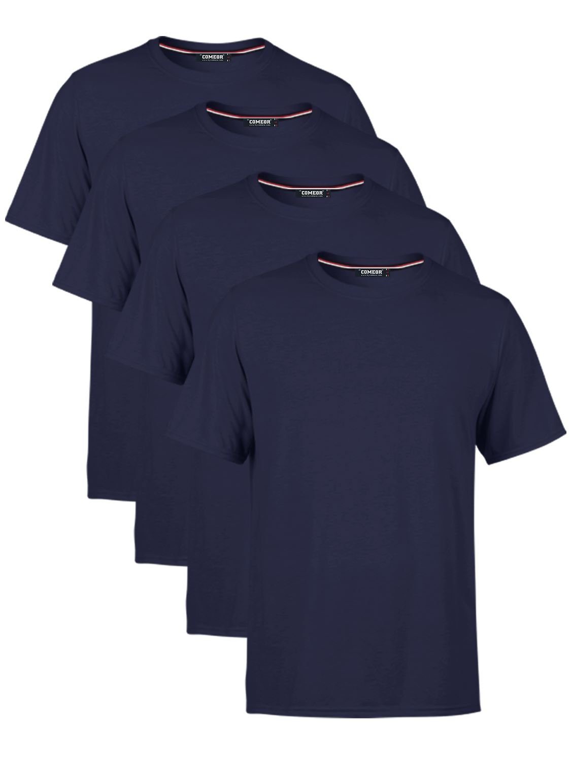 COMEOR T-Shirt Herren Basic T-Shirts Baumwolle günstig online kaufen