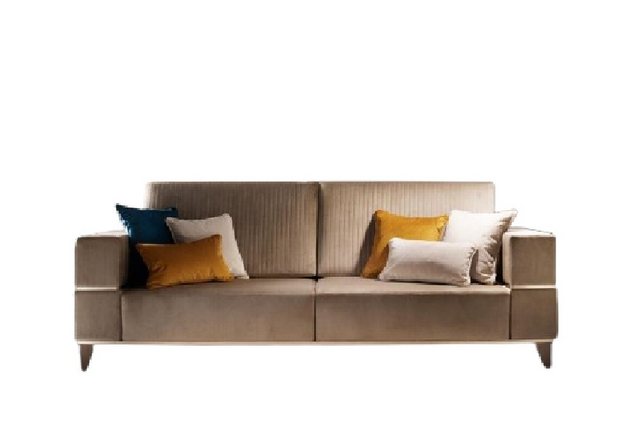 Xlmoebel Sofa Moderne Luxus 3-Sitzer Polstercouch Beige Stoff, Hergestellt günstig online kaufen