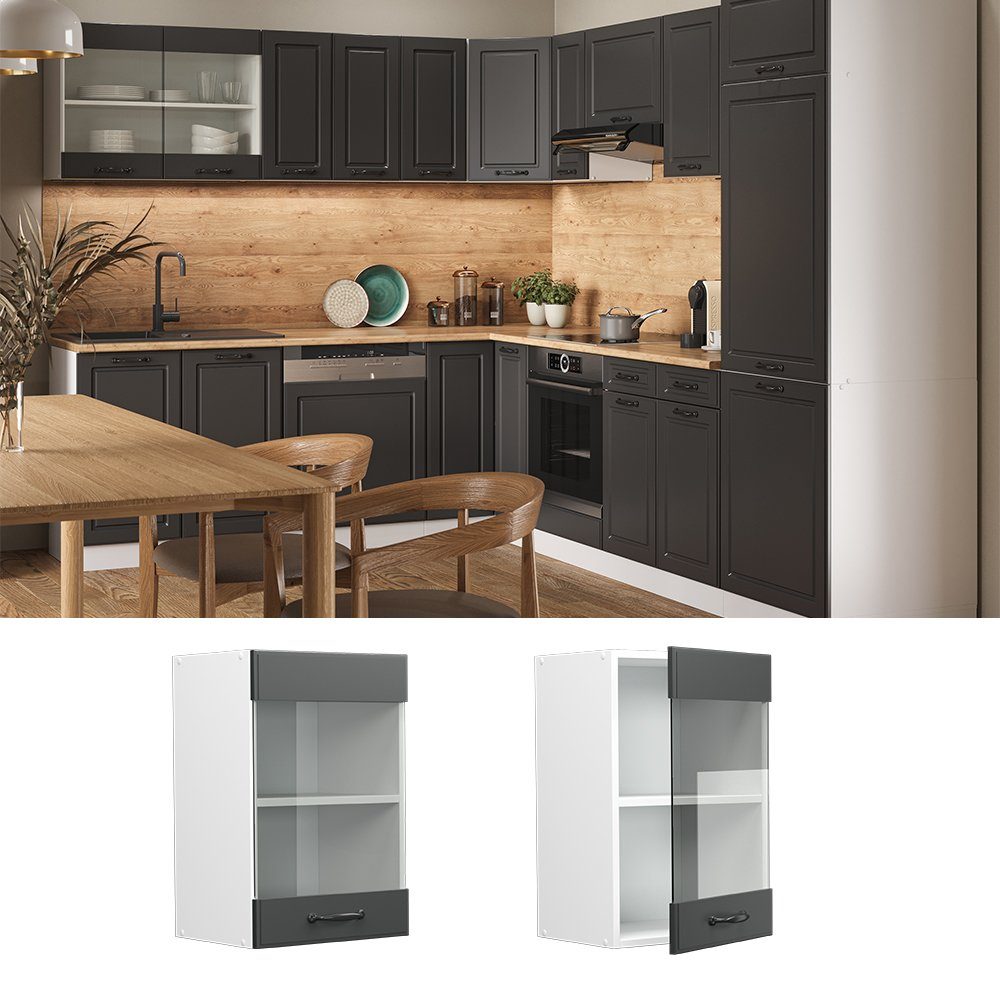 Vicco Glashängeschrank R-Line, Anthrazit Landhaus/Weiß, 40 günstig online kaufen