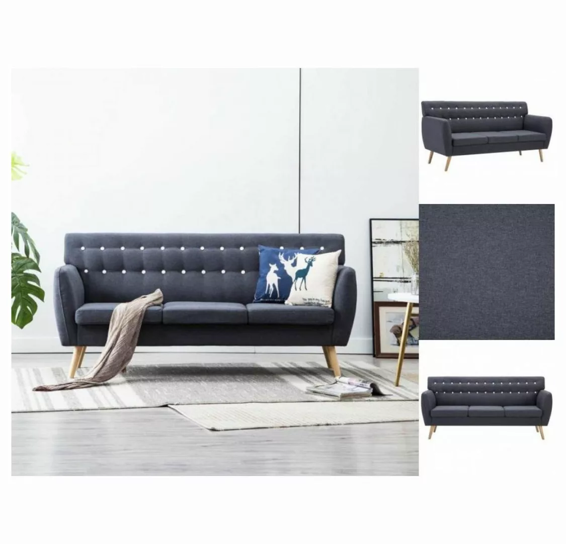 vidaXL Sofa 3-Sitzer-Sofa Stoffbezug 172x70x82 cm Dunkelgrau Couch günstig online kaufen