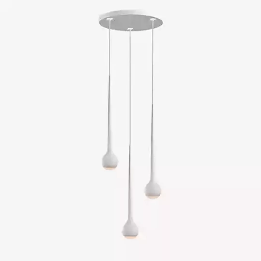 Grau Falling Sun Pendelleuchte LED Cluster - 3-flammig, weiß - 600 cm günstig online kaufen