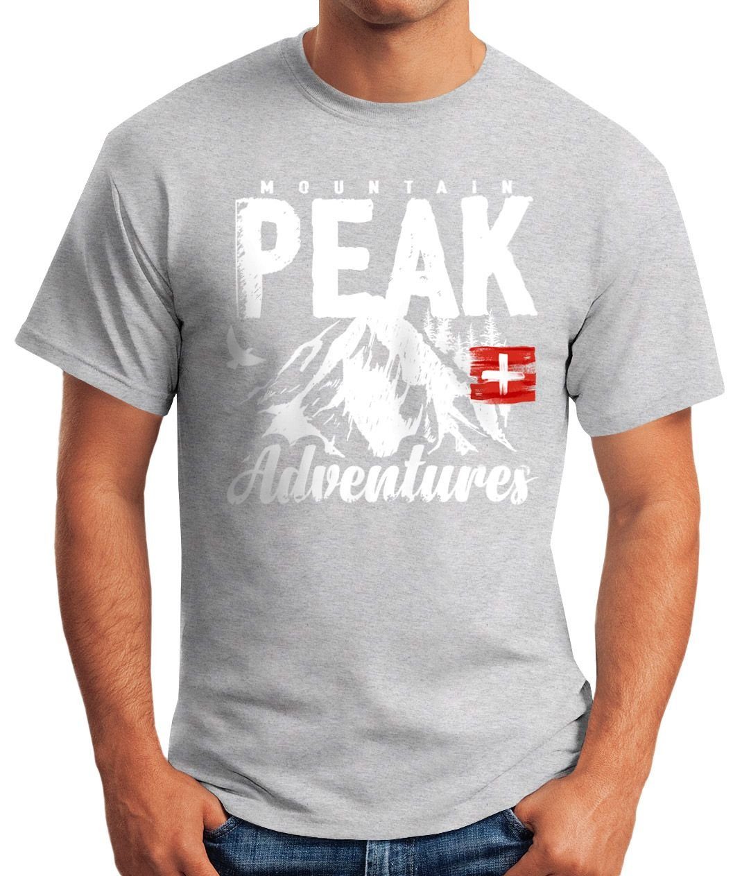 MoonWorks Print-Shirt Wander Herren T-Shirt Mountain günstig online kaufen