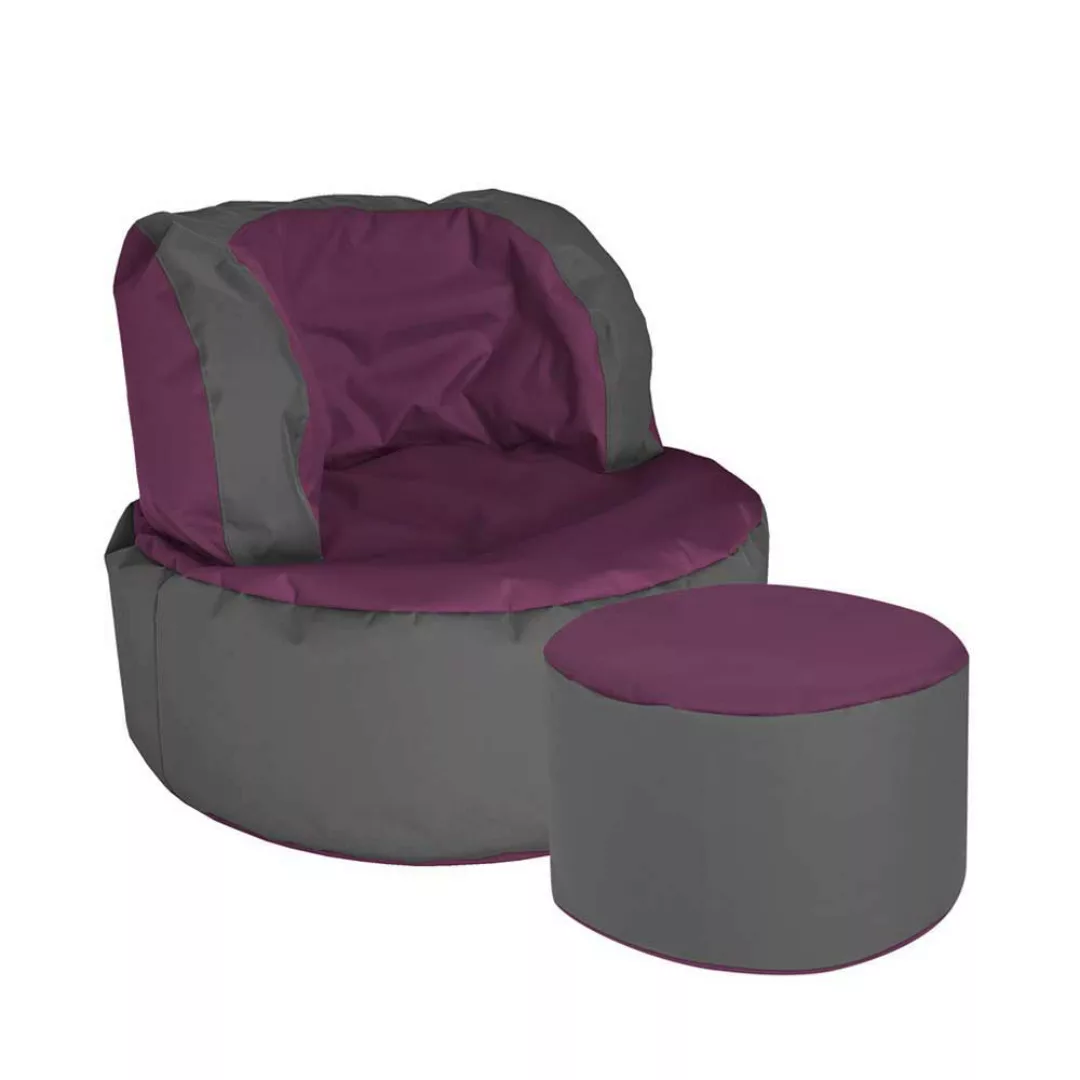 Sitzsack Sessel in Violett Grau günstig online kaufen