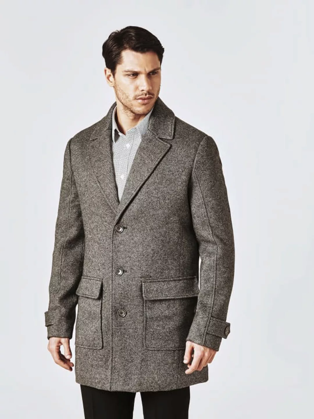 Klassischer Mantel Wollmix günstig online kaufen