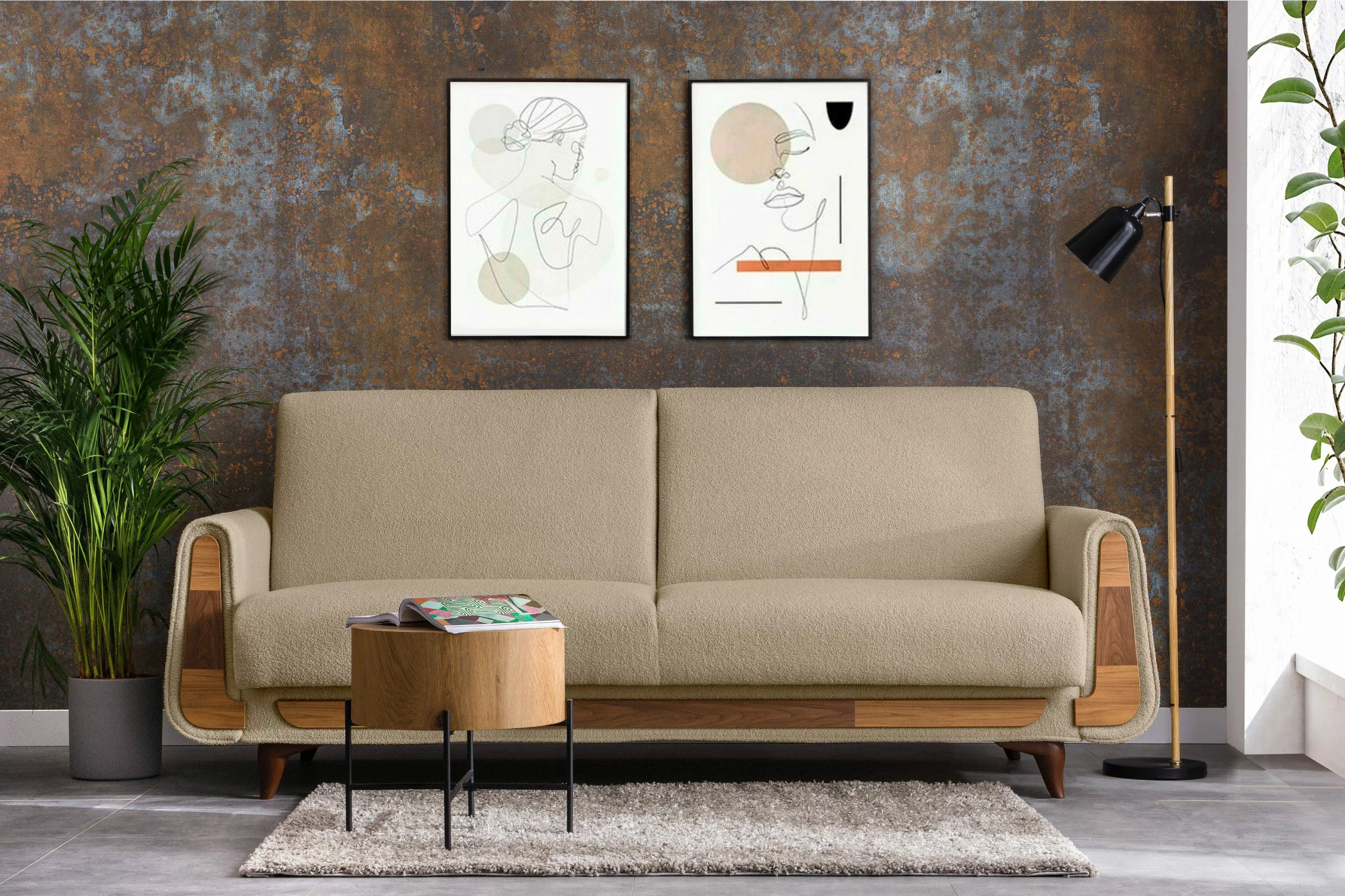 KONSIMO® 3-Sitzer, GUSTAVO, Sofa mit Schlaffunktion, günstig online kaufen