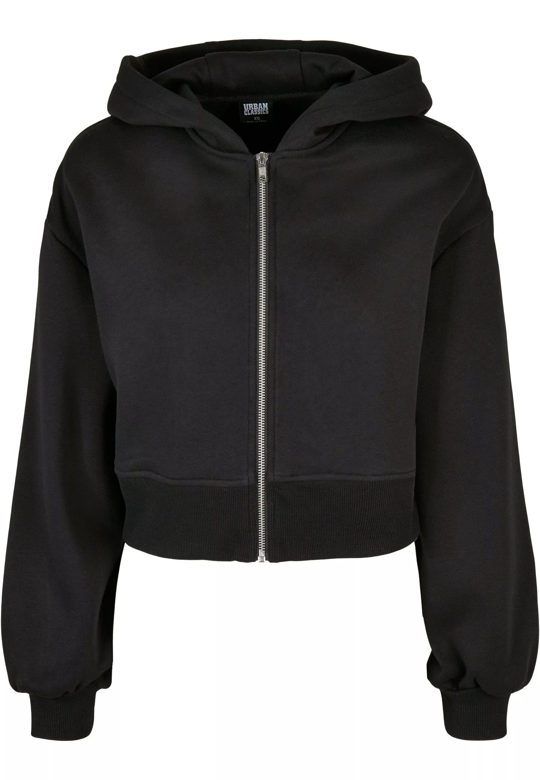 URBAN CLASSICS Sweatjacke "Urban Classics Damen Ladies Short Oversized Zip günstig online kaufen