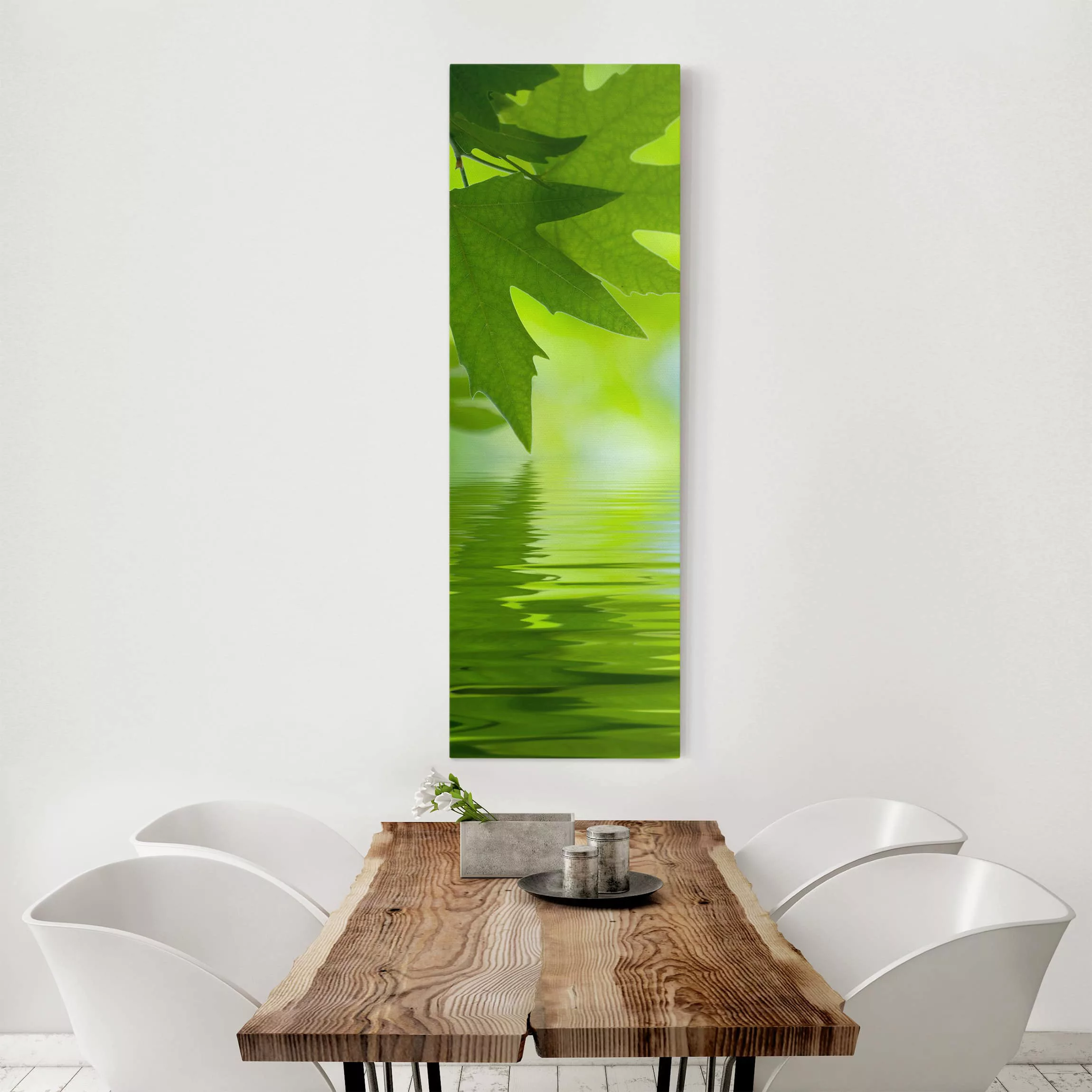 Leinwandbild Blumen - Hochformat Green Ambiance III günstig online kaufen