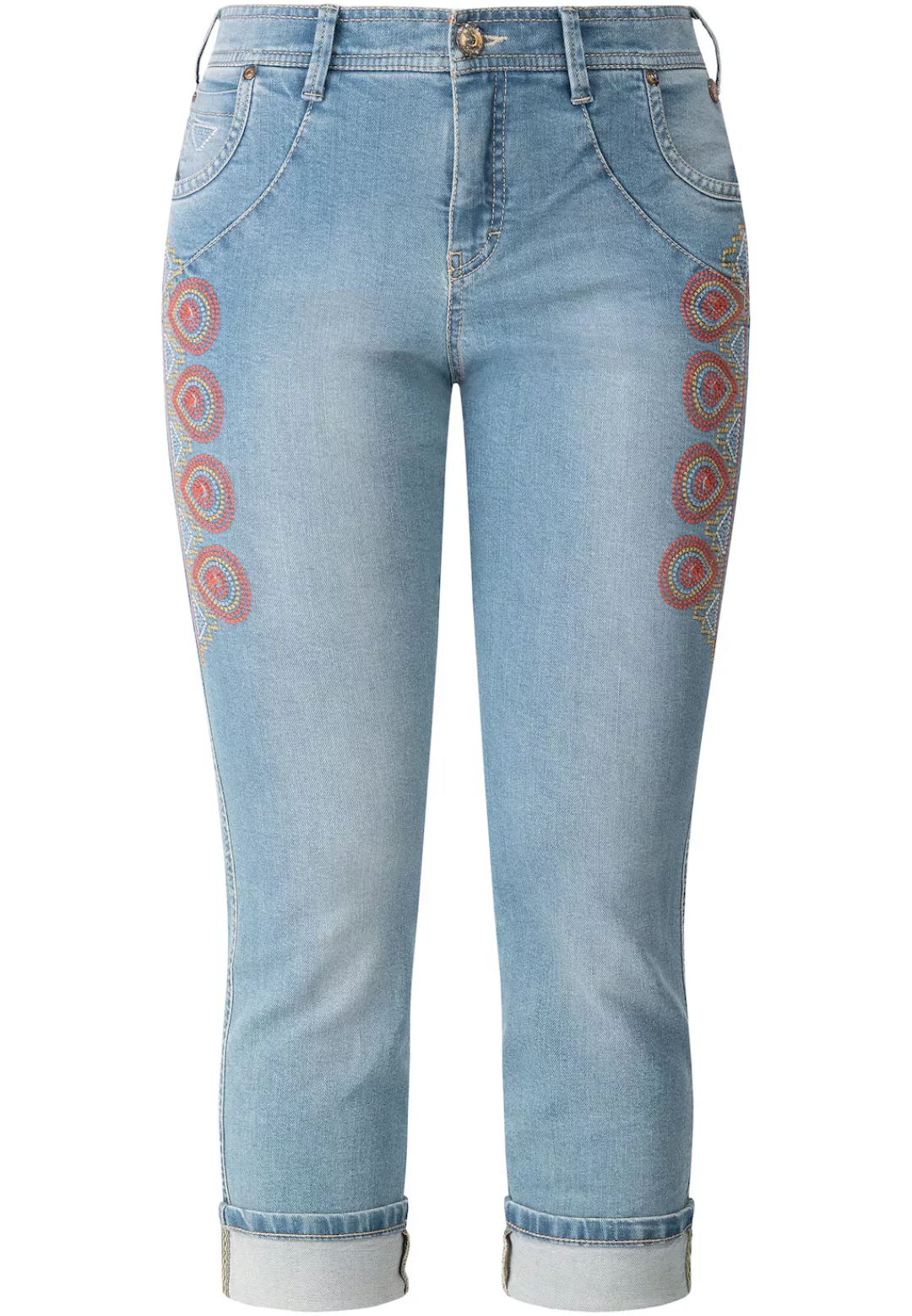 Recover Pants 5-Pocket-Jeans 7/8-Jeans mit Stickerei günstig online kaufen