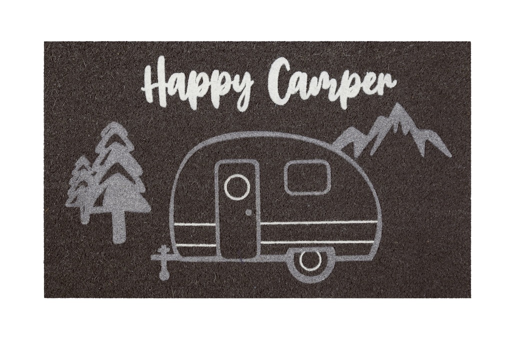 Wecon home Fußmatte »Happy Camper«, rechteckig, nachhaltig, rutschfest, rob günstig online kaufen