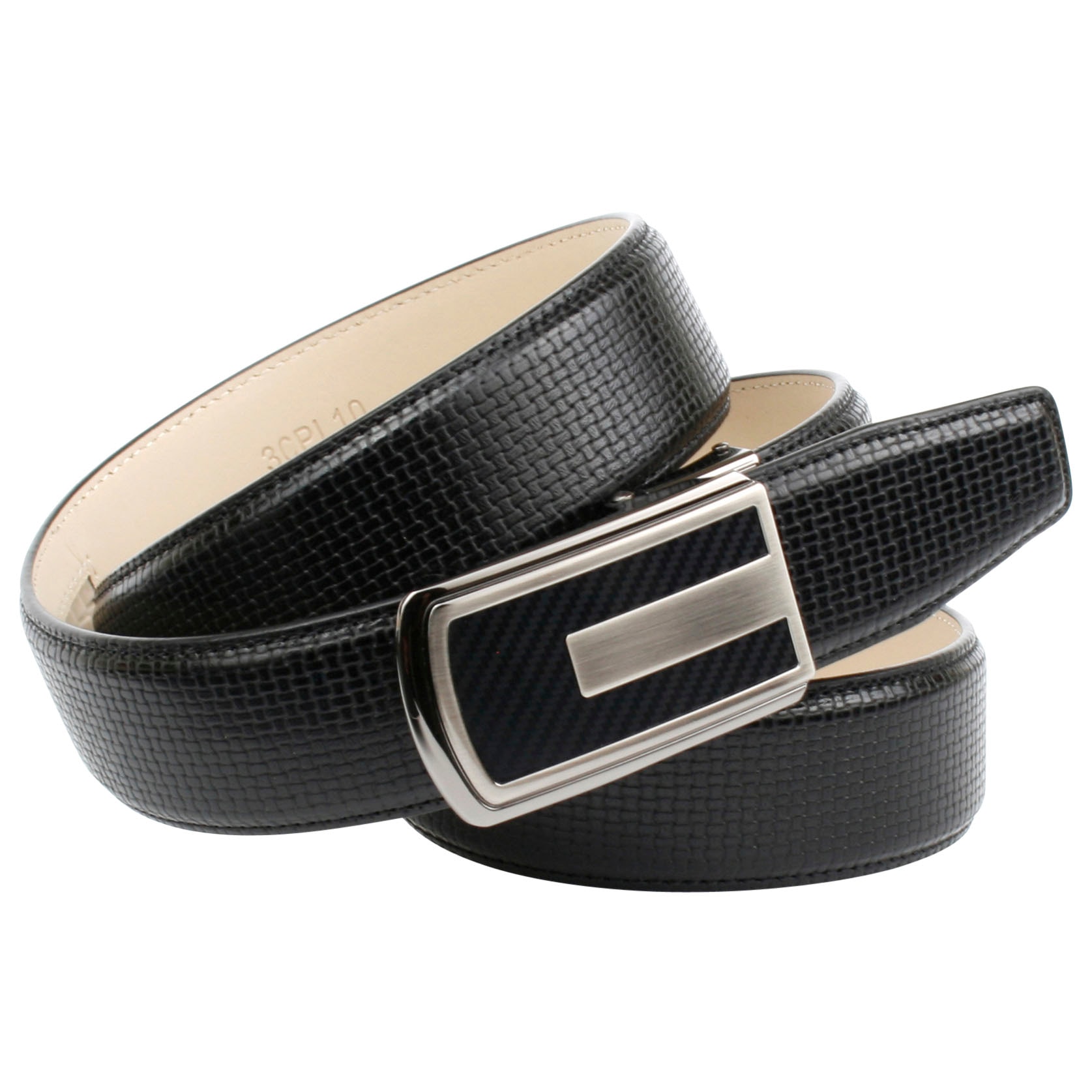 Anthoni Crown Ledergürtel, Vollledergürtel mit Schließe in schwarz-Metallic günstig online kaufen