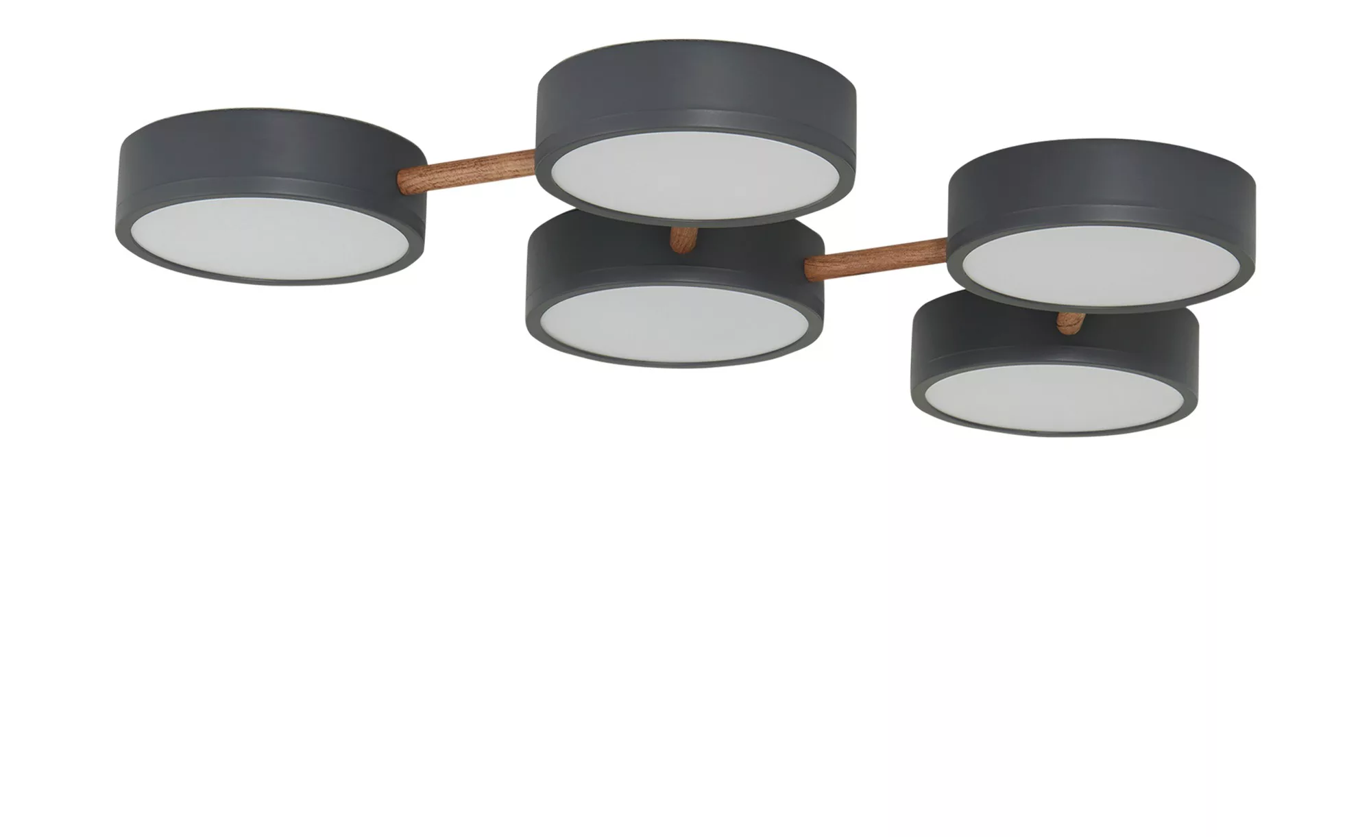 LED-Deckenleuchte, 5-flammig, grau - grau - 40 cm - 8 cm - Lampen & Leuchte günstig online kaufen