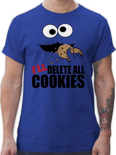 Shirtracer T-Shirt I will delete all cookies, Keks-Monster, Krümelmonster N günstig online kaufen