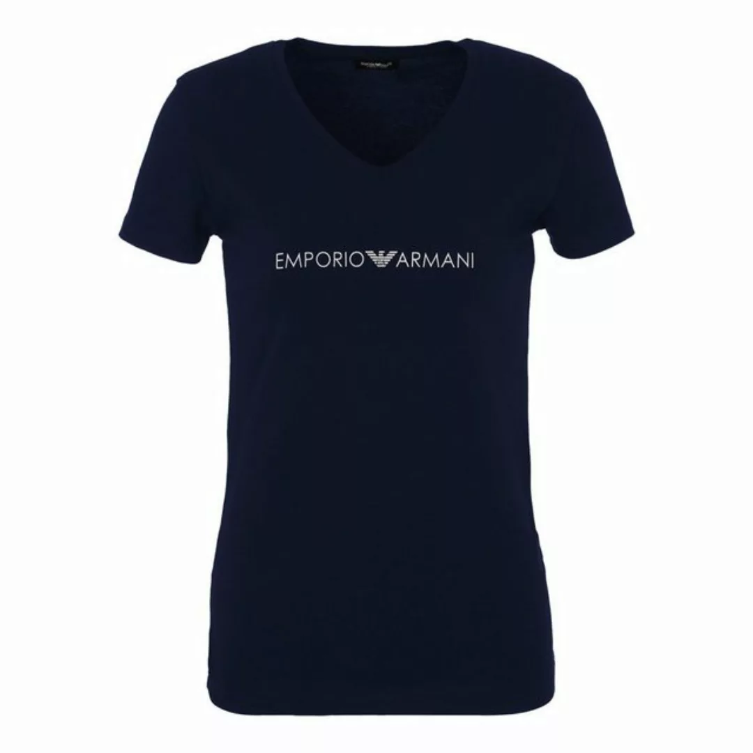 Emporio Armani T-Shirt Loungewear Shirt V-Neck mit Markenschriftzug günstig online kaufen