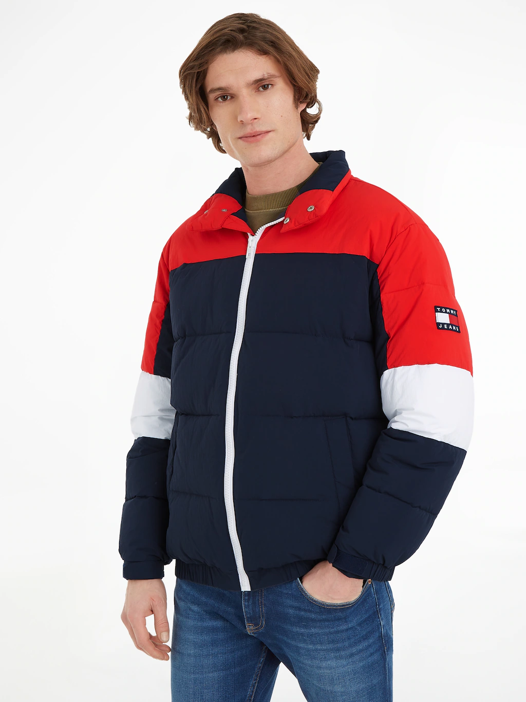 Tommy Jeans Steppjacke "TJM RWB COLORBLOCK PUFFER" günstig online kaufen