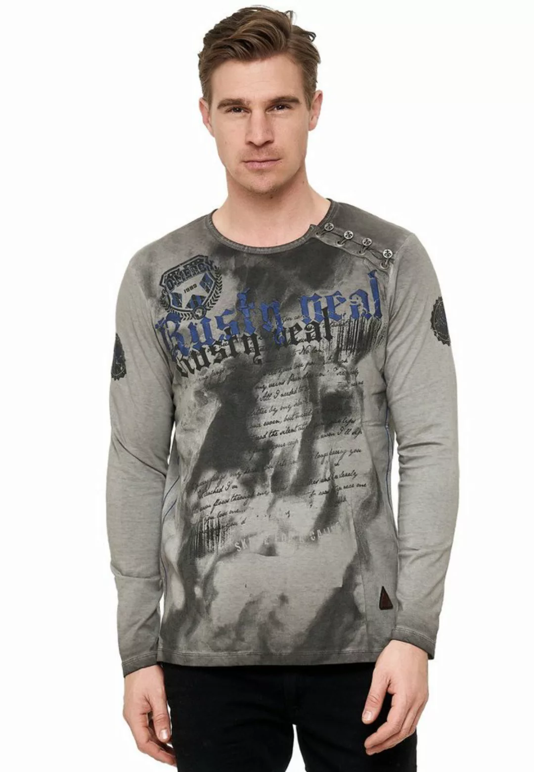 Rusty Neal Langarmshirt, mit Front-Print günstig online kaufen