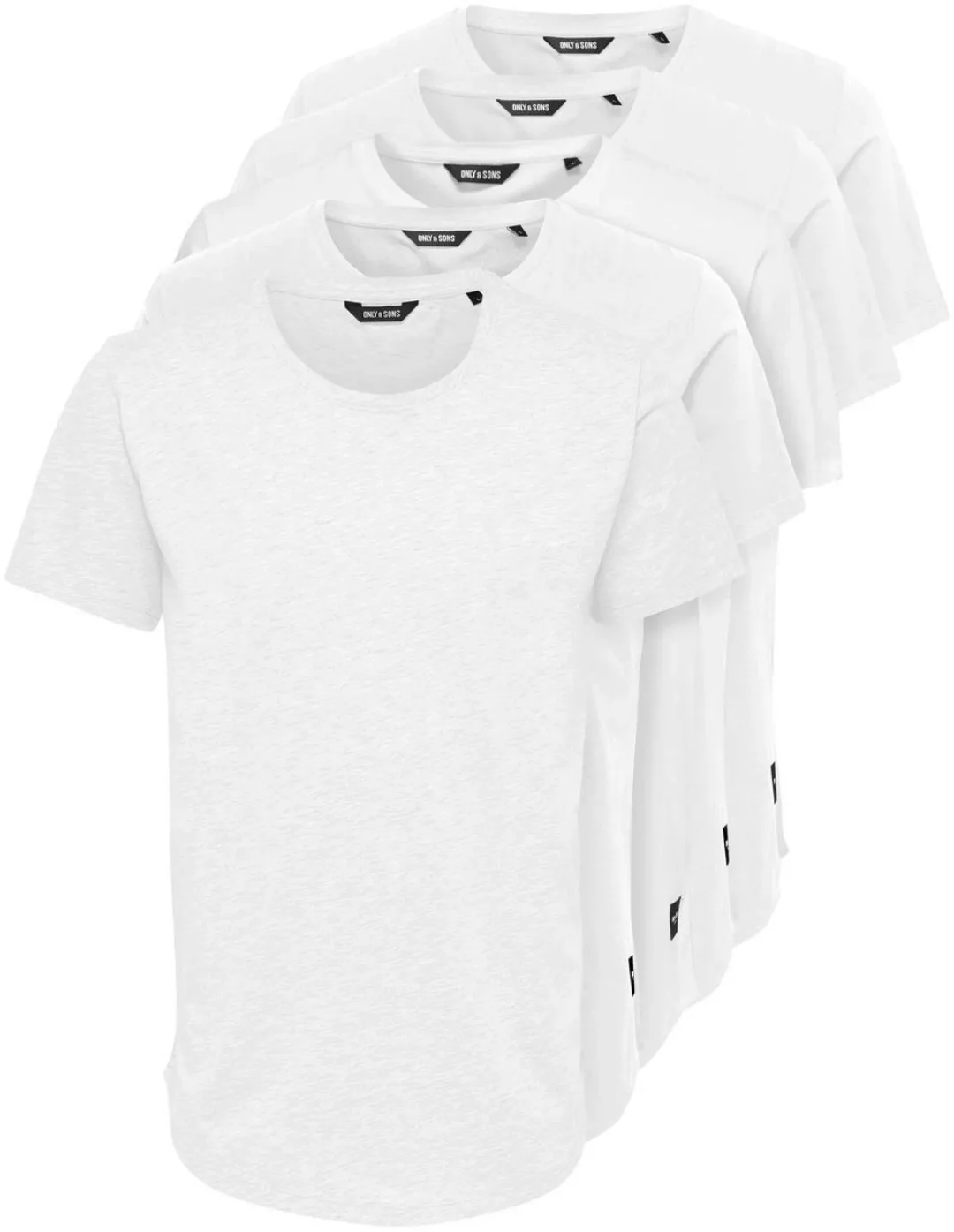 ONLY & SONS T-Shirt "ONSMATT LONGY SS TEE 5-PACK" günstig online kaufen