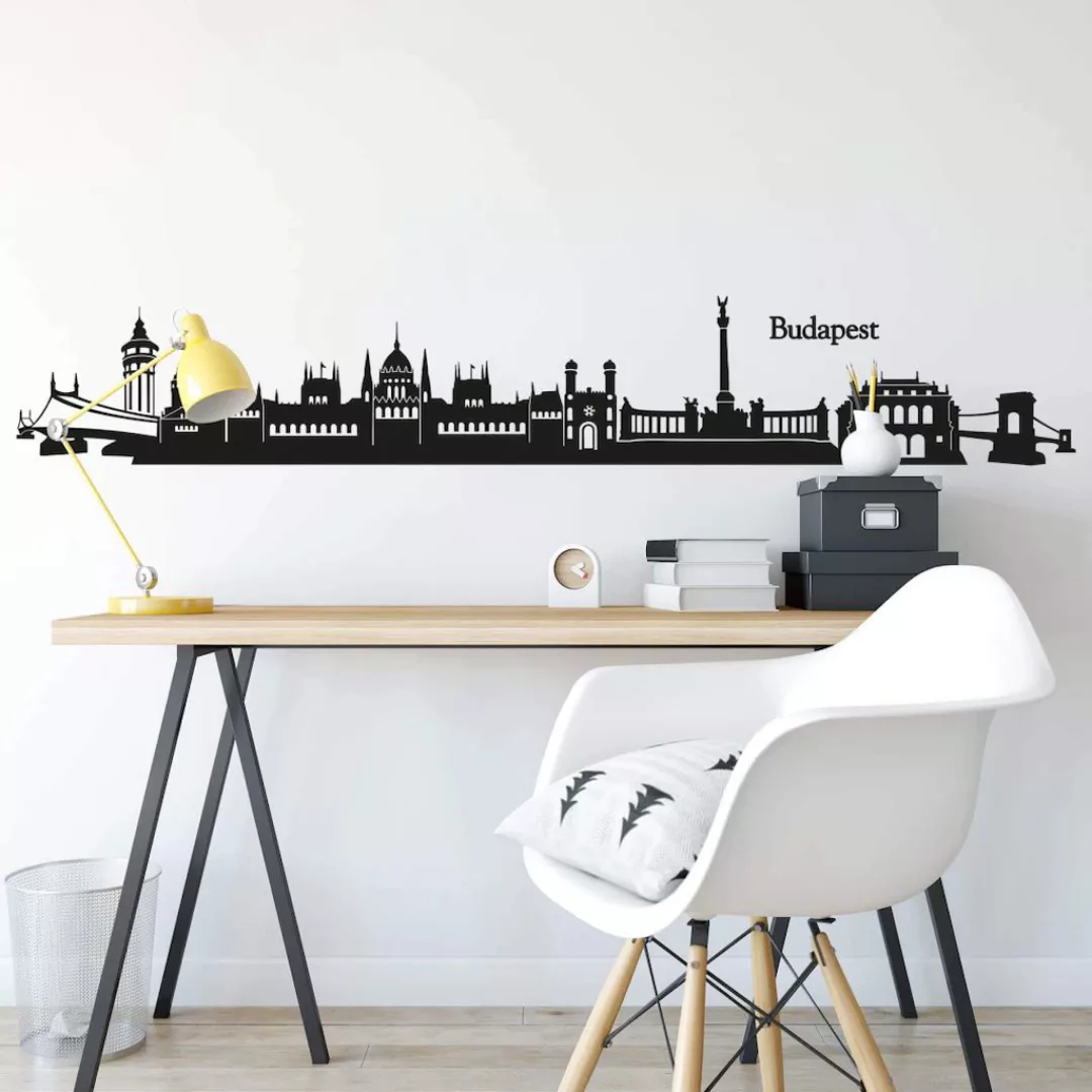 Wall-Art Wandtattoo »Stadt Skyline Budapest 120cm«, (1 St.), selbstklebend, günstig online kaufen