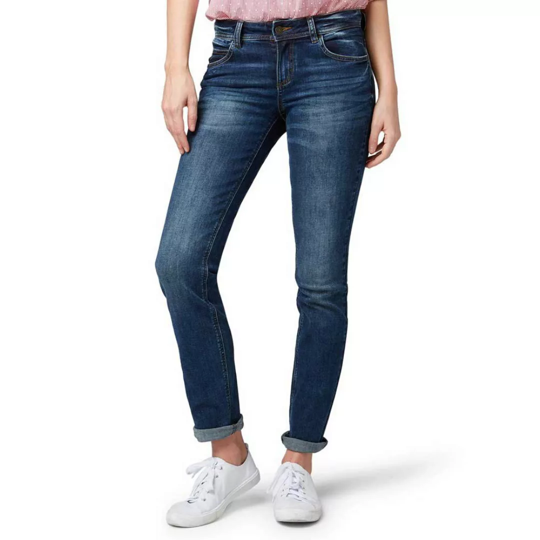 Tom Tailor Damen Jeans Alexa Straight - Straight Fit - Blau - Mid Stone Was günstig online kaufen