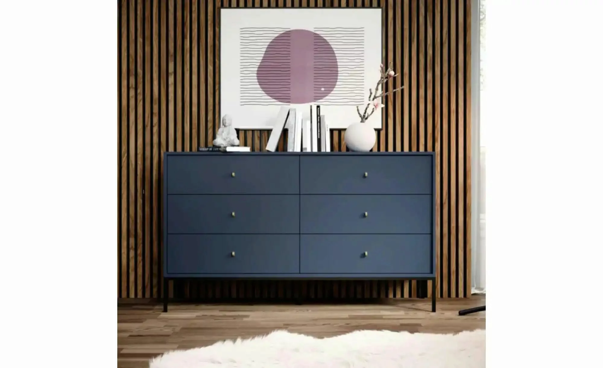 Kommode  Molly ¦ blau ¦ Maße (cm): B: 154 H: 91 Kommoden & Sideboards > Kom günstig online kaufen