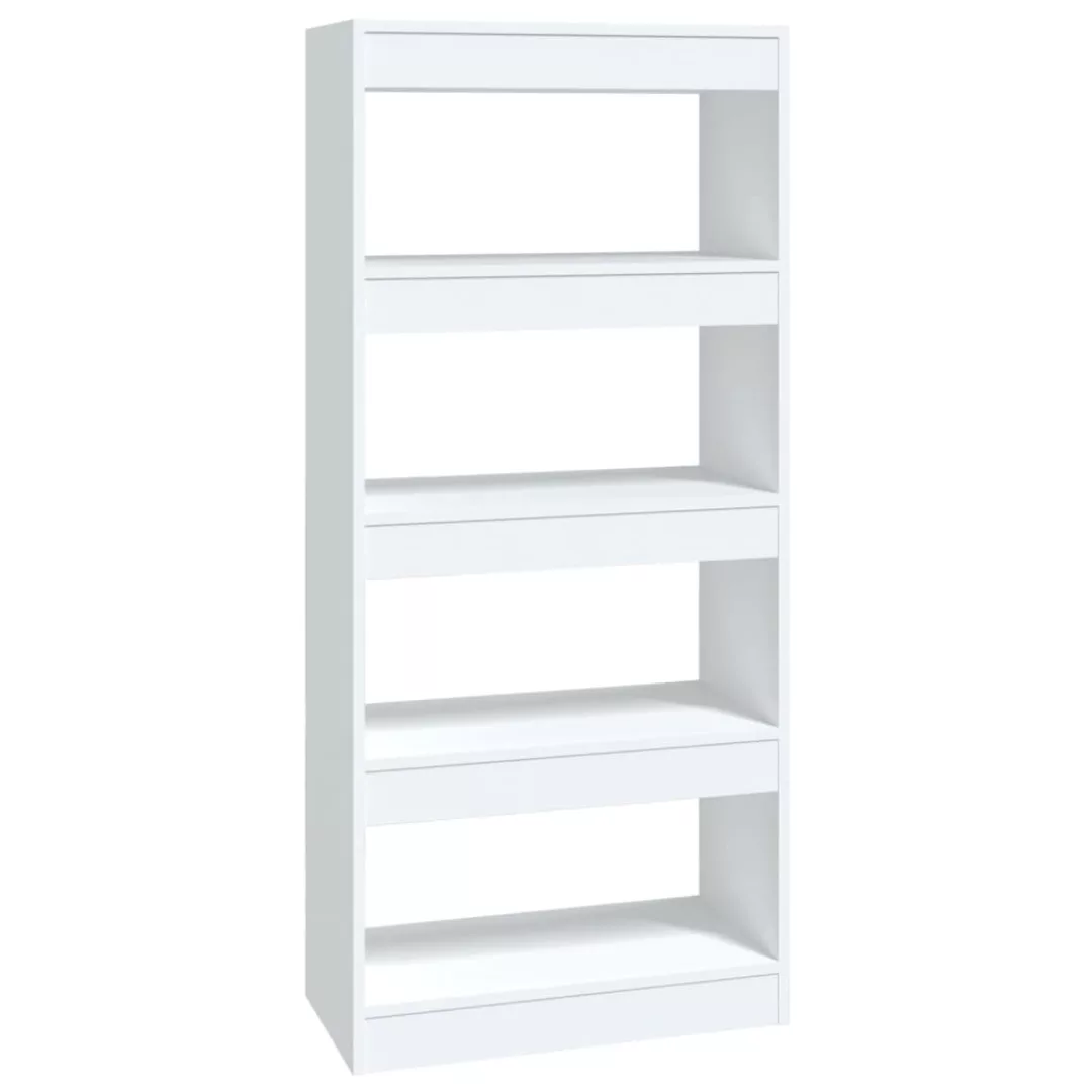 Vidaxl Bücherregal/raumteiler Weiß 60x30x135 Cm Holzwerkstoff günstig online kaufen