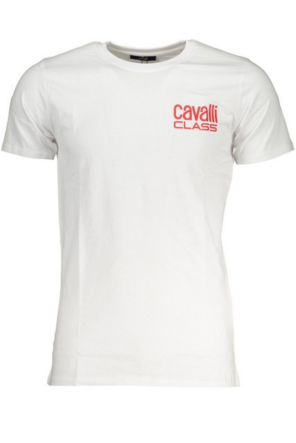 Cavalli Class T-Shirt Herren T-Shirt Weiß - Kurzarm, Rundhals mit Druck günstig online kaufen