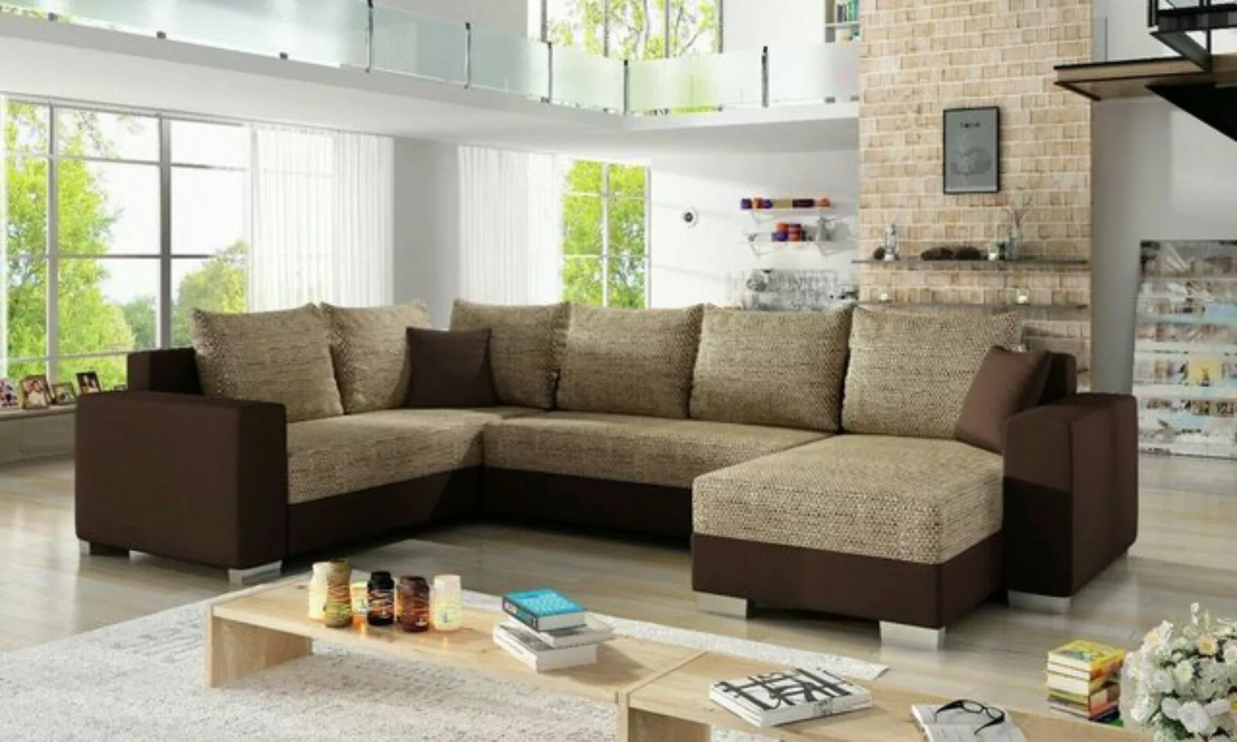 JVmoebel Ecksofa Design Ecksofa Sofa Schlafsofa Bettfunktion Couch Polster günstig online kaufen