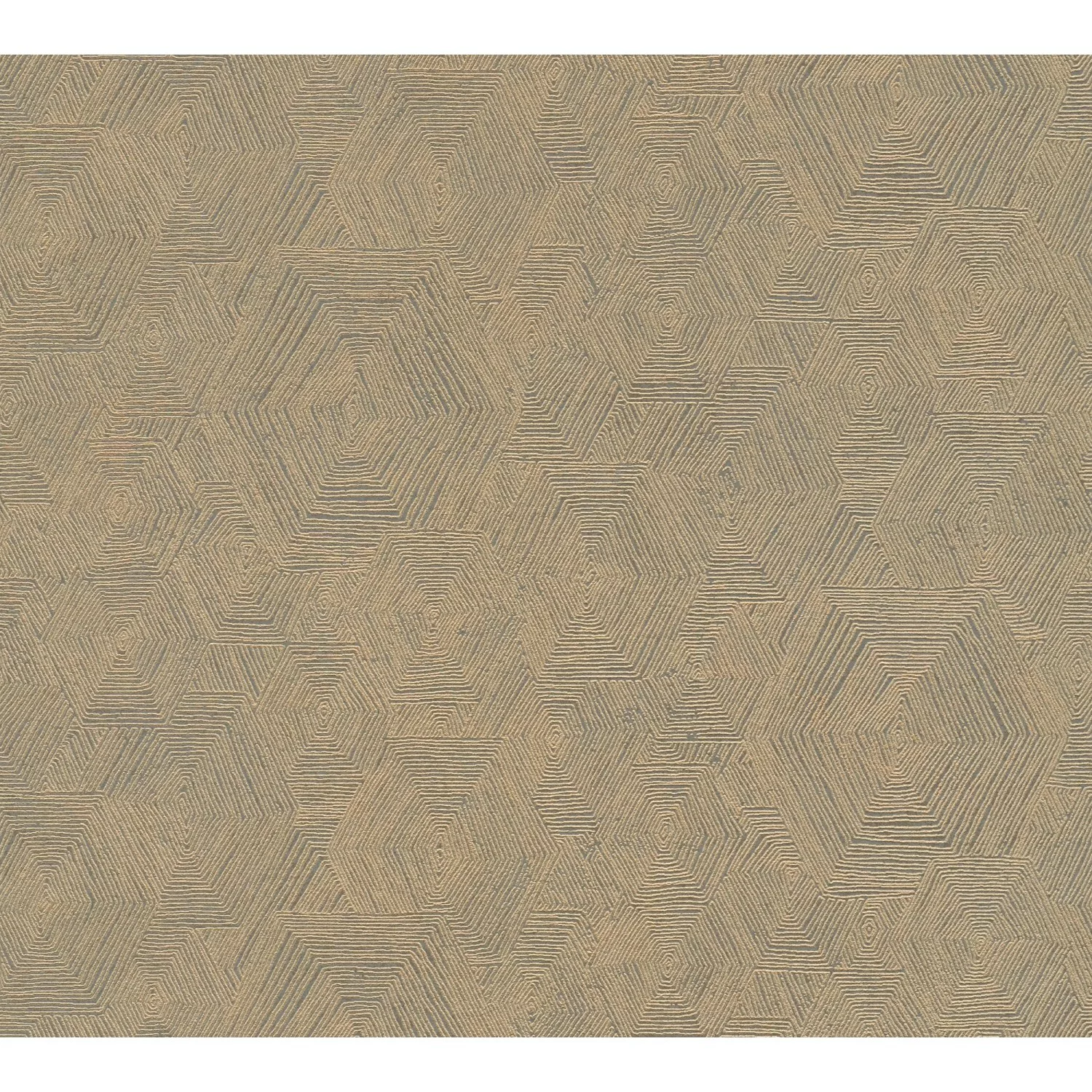 Bricoflor Geometrische Tapete Grün Gold Ethno Vliestapete mit Metallic Effe günstig online kaufen
