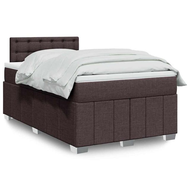 vidaXL Boxspringbett, Boxspringbett mit Matratze Schwarz 120x200 cm Stoff günstig online kaufen