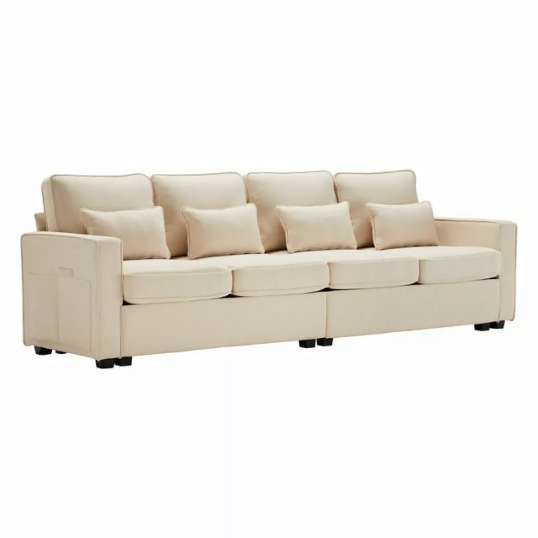 i@home Sofa,Modernes 4-Sitzer-Sofa aus Leinenstoff, 264x83x87 cm,geeignet f günstig online kaufen