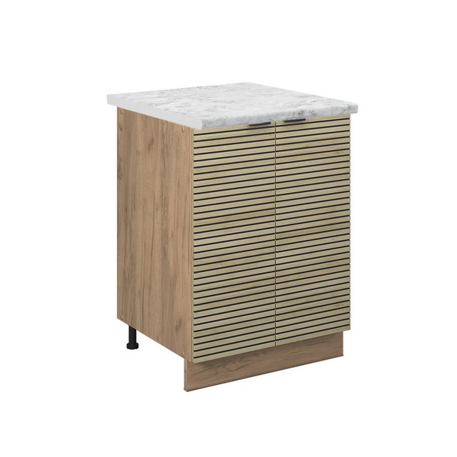 Vicco Unterschrank Fame-Line, Eiche Paneel/Goldkraft Eiche, 60 cm, AP Marmo günstig online kaufen