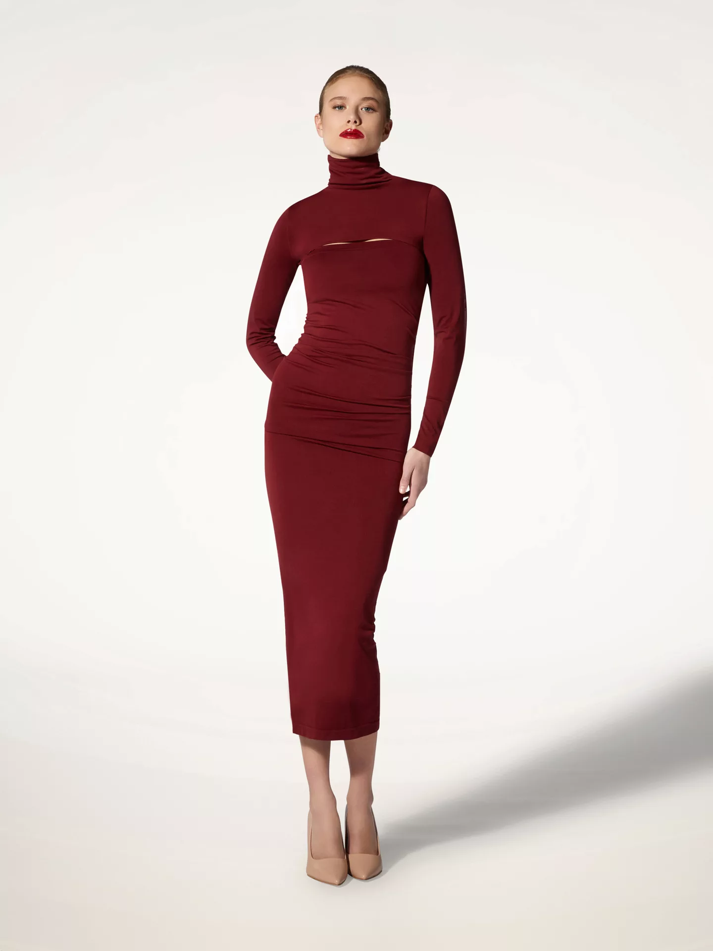 Wolford - Seamless Wool Dress, Frau, merlot, Größe: L günstig online kaufen