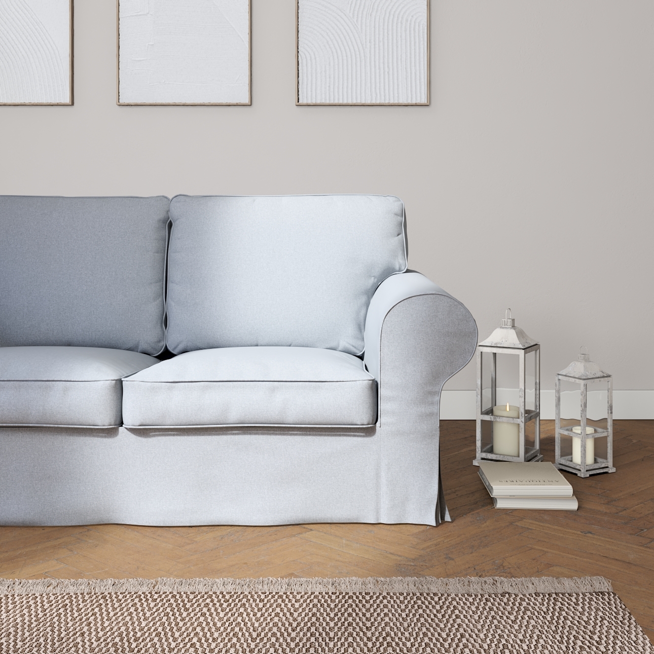 Bezug für Ektorp 2-Sitzer Schlafsofa ALTES Modell, steingrau, Sofabezug Ekt günstig online kaufen