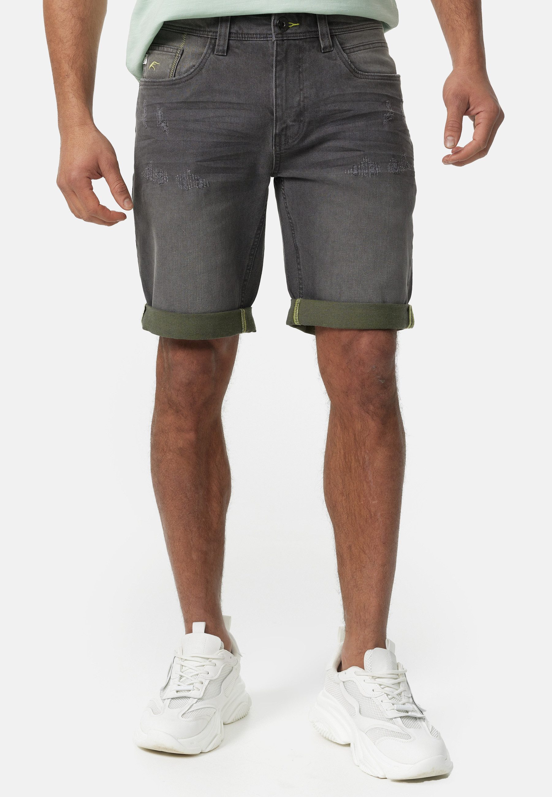 Indicode Jeansshorts INZalento aus elastischer Baumwoll-Qualität günstig online kaufen