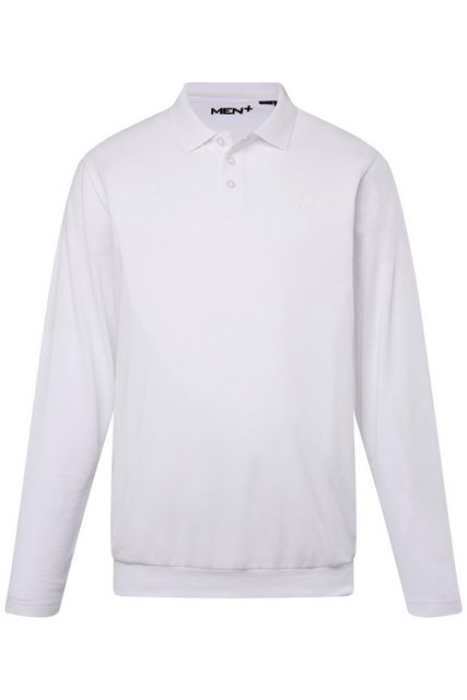 Men Plus Poloshirt Men+ Poloshirt Bauchfit Basic Piqué Langarm günstig online kaufen