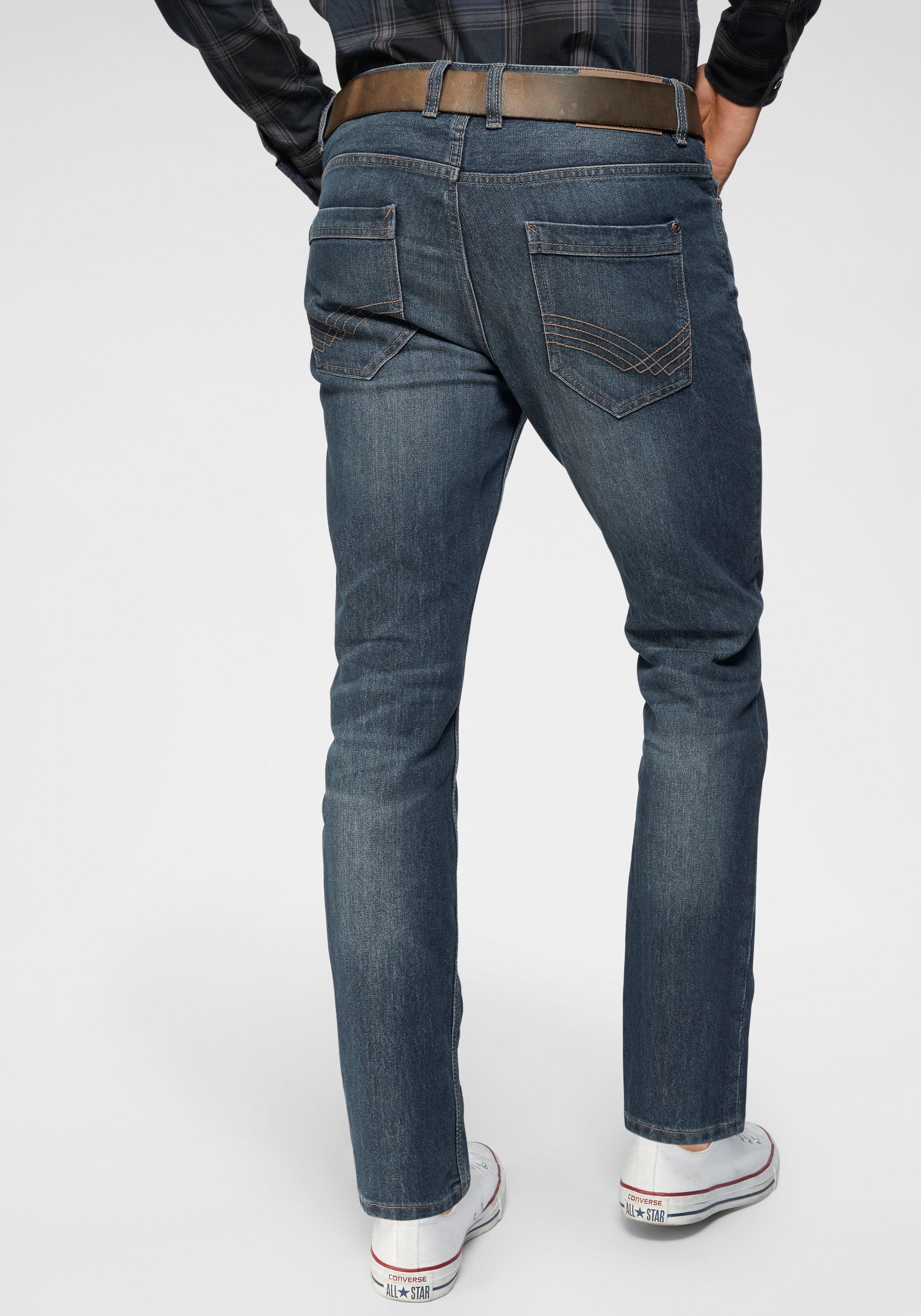 Tom Tailor Herren Jeans Marvin - Straight Fit - Blau - Mid Stone Wash Denim günstig online kaufen