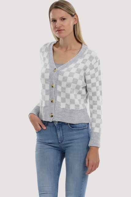 malito more than fashion Cardigan 3155 knöpfbare kurze Strickjacke im Karod günstig online kaufen