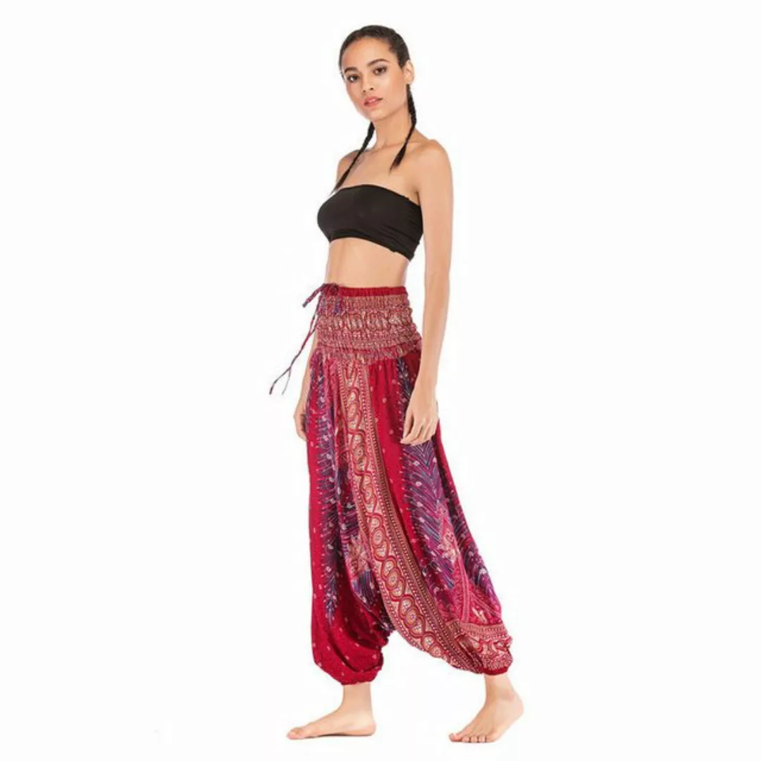 AUKUU Loungepants Freizeit-Yogahose, Yogabekleidung, Jumpsuit, Bohemian-Sti günstig online kaufen