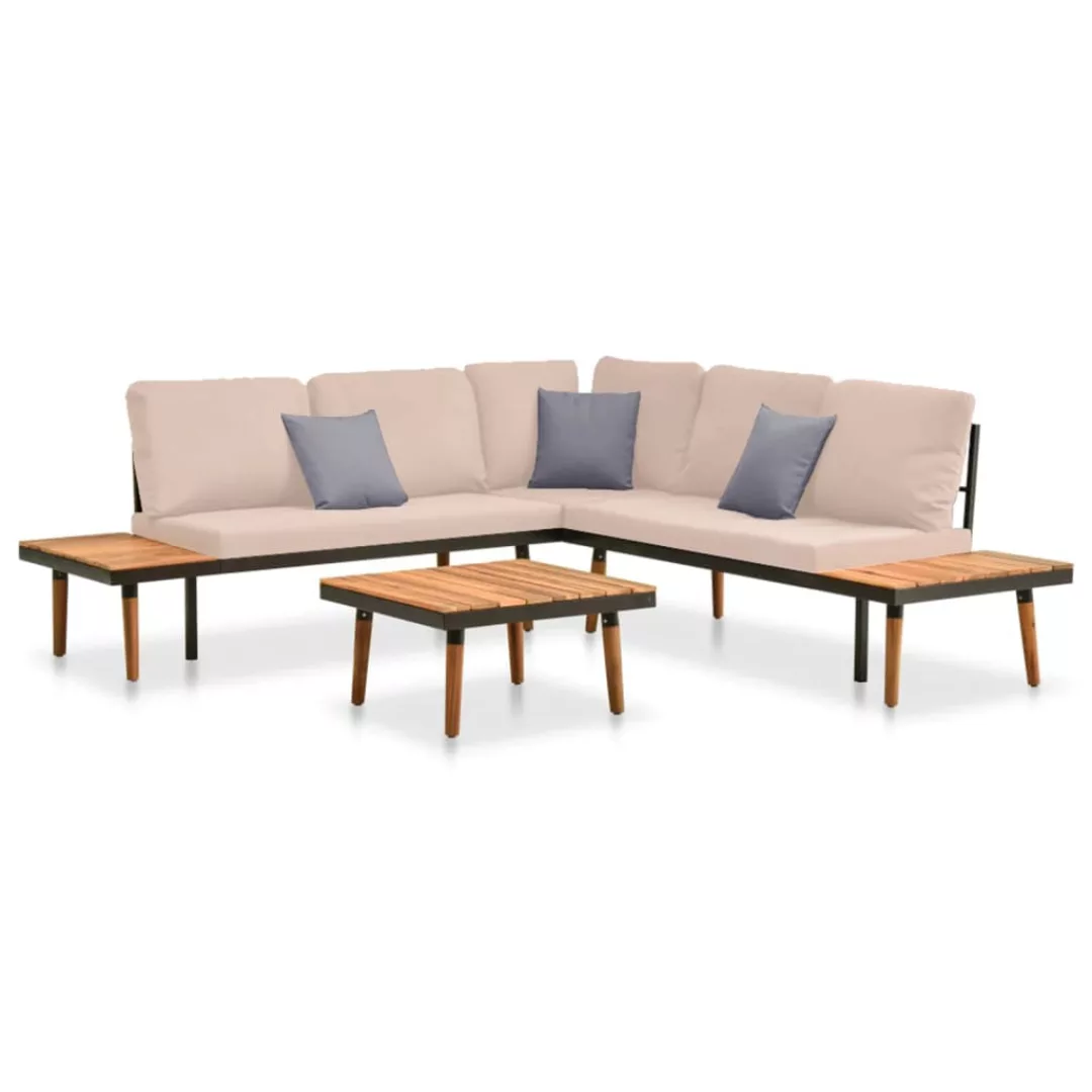 Vidaxl 4-tlg. Garten-lounge-set Mit Kissen Massivholz Akazie günstig online kaufen