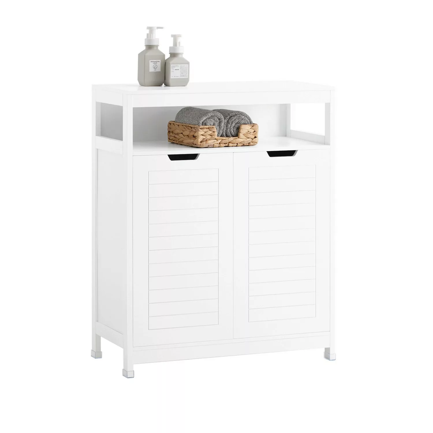 SoBuy Badkommode Kommode Sideboard Flurschrank Badezimmerschrank Weiß BZR12 günstig online kaufen