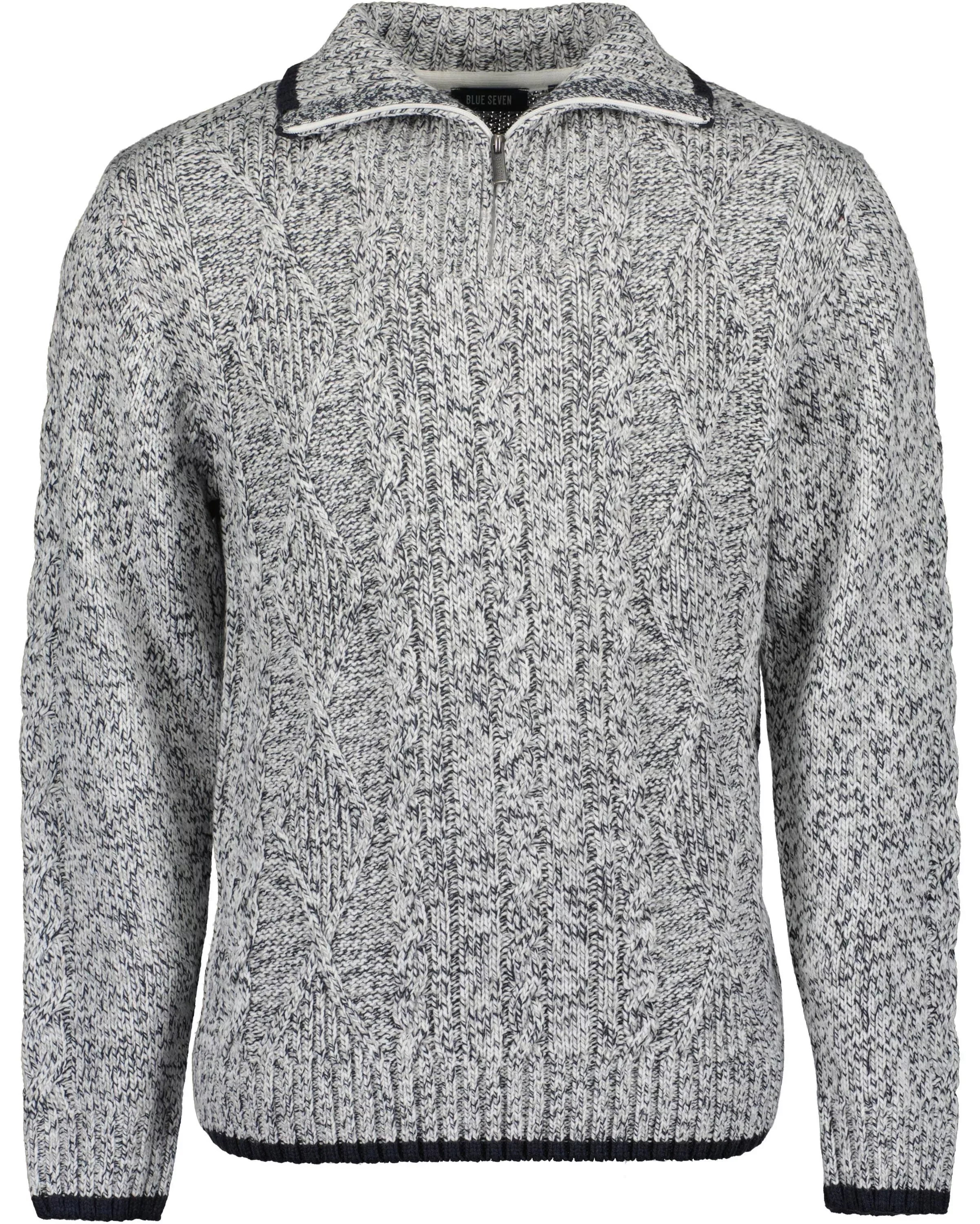 Blue Seven Strickpullover "Blue Seven Herren Troyer Pullover ESSENTIAL" günstig online kaufen