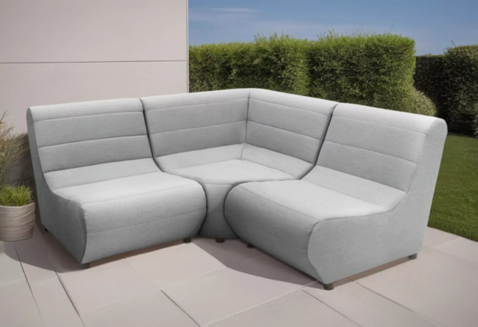 DOMO collection Ecksofa Soleil, pflegeleichter und wetterfester Bezug, Outd günstig online kaufen