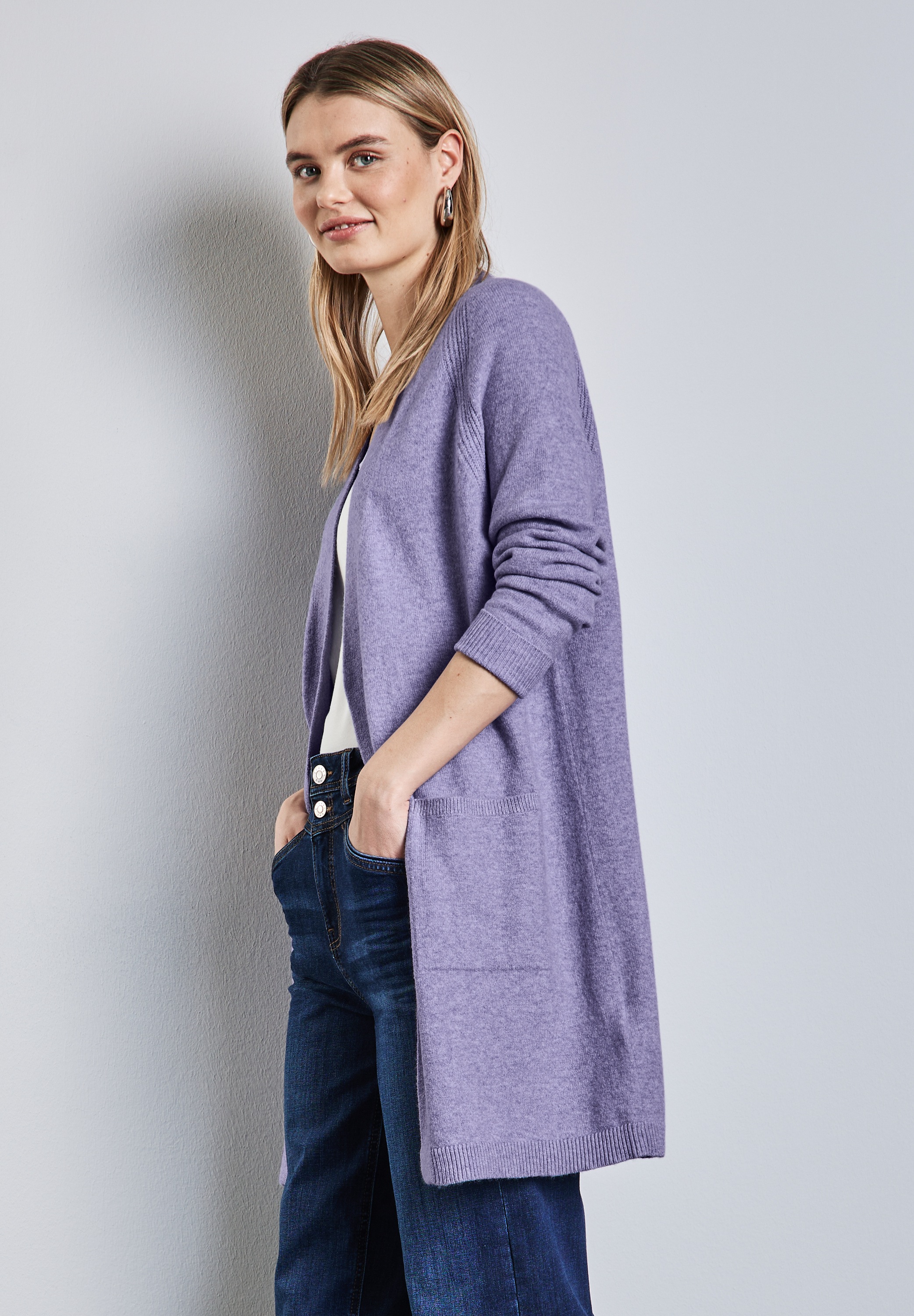 STREET ONE Strickjacke aus Baumwolle mit Stretchanteil günstig online kaufen