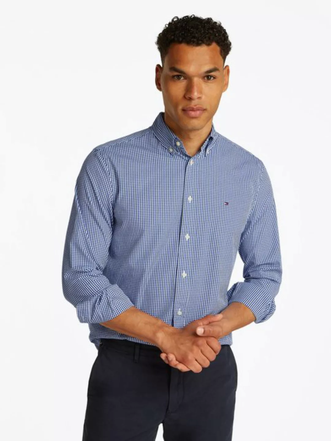 Tommy Hilfiger Businesshemd FLEX POPLIN GINGHAM RF SHIRT mit Karomuster günstig online kaufen