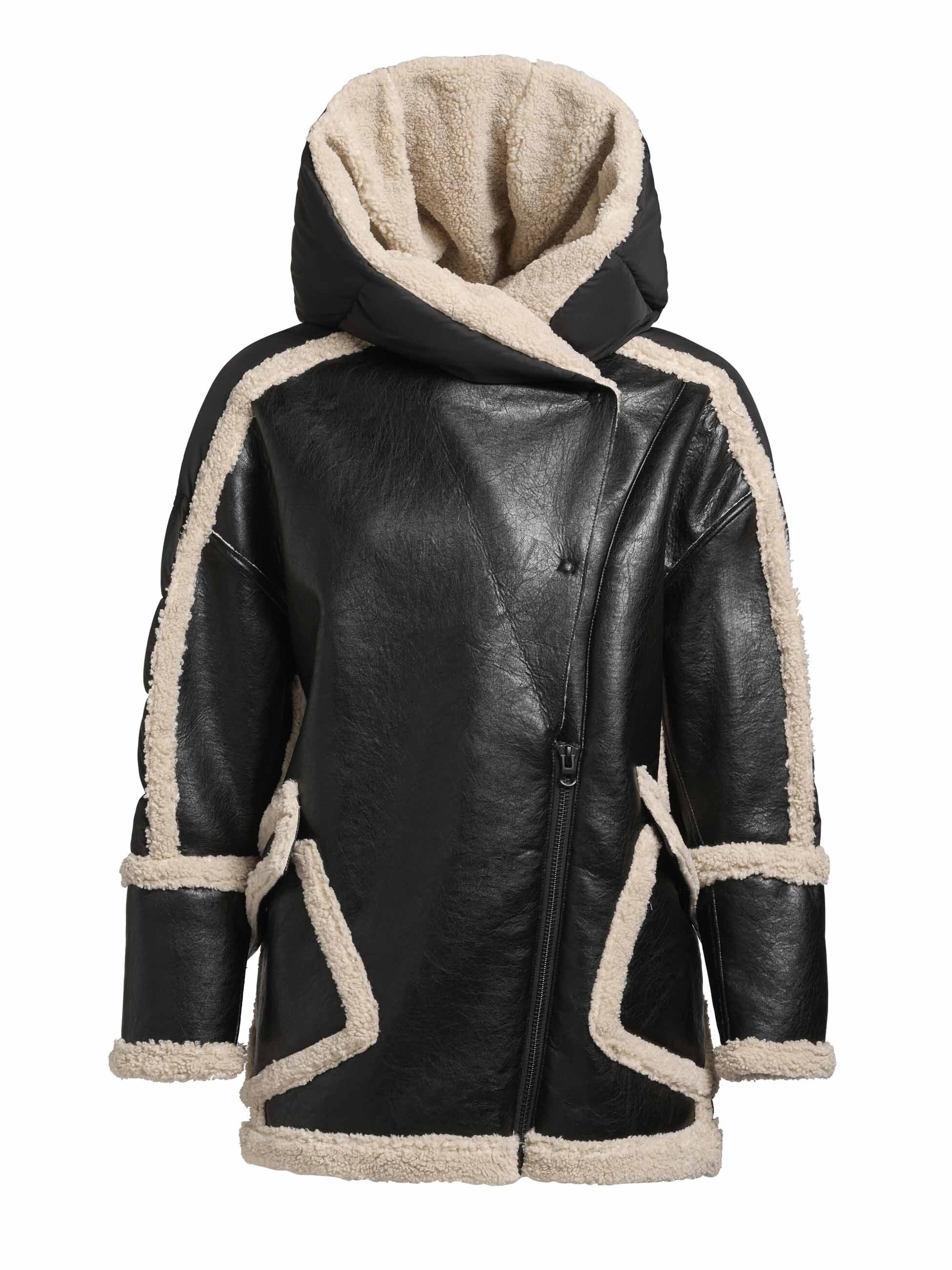 khujo Lederimitatjacke "KATY", mit Kapuze günstig online kaufen