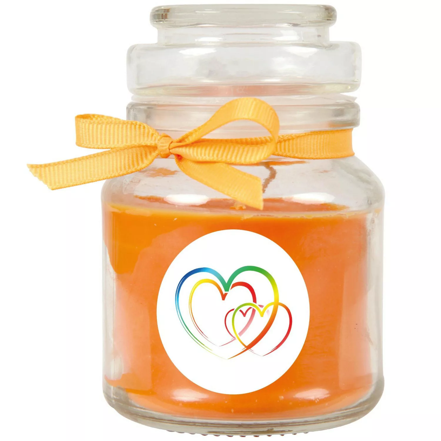 HS Candle Duftkerze & Bonbon Glas Herzen Honigmelone Orange günstig online kaufen