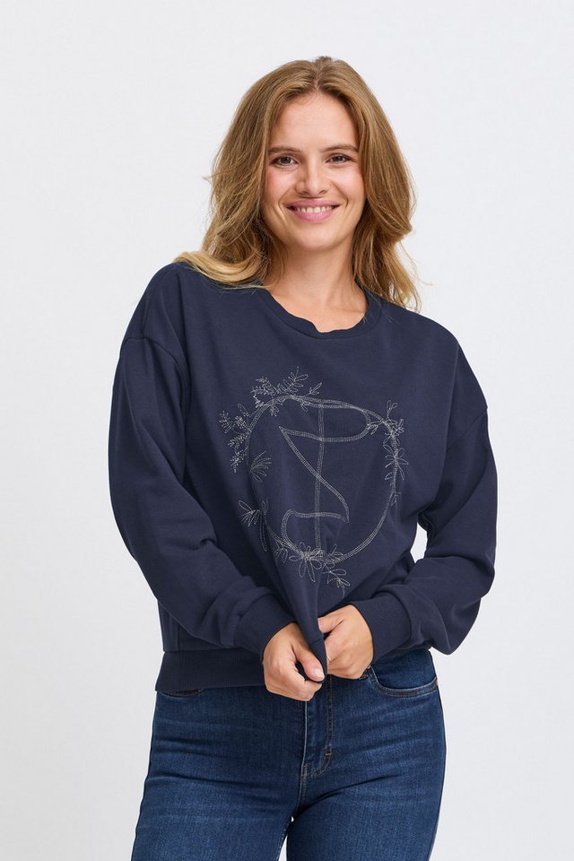 Pulz Jeans Sweatshirt PZTABITA Logo Sweatshirt stylischer Pullover günstig online kaufen