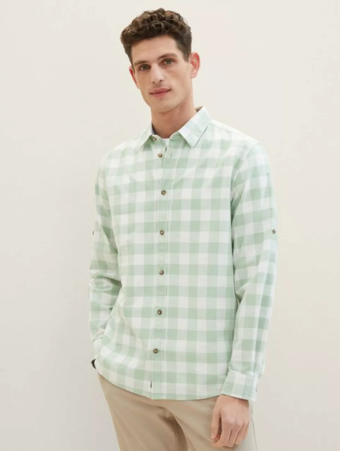 TOM TAILOR Langarmhemd Hemd mit Karomuster günstig online kaufen