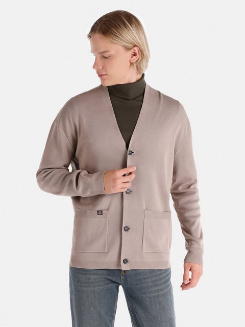 Colins Cardigan Beige Herren-Strickjacke in normaler Passform Cl1065216 günstig online kaufen